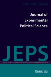 Journal of Experimental Political Science Volume 7 - Issue 3 -