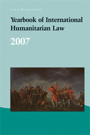 Yearbook of International Humanitarian Law Volume 10 - Issue  -